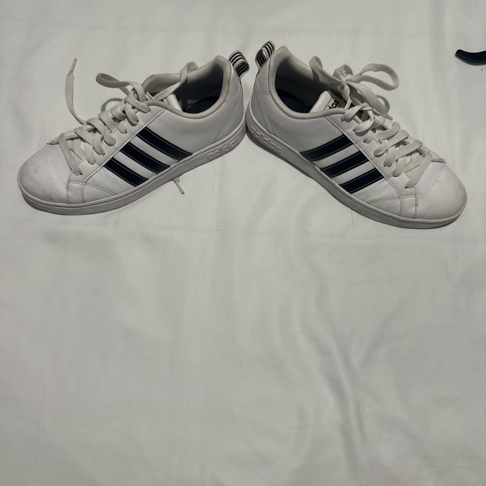 Adidas-  Classic - White Sneakers with Black Stripes